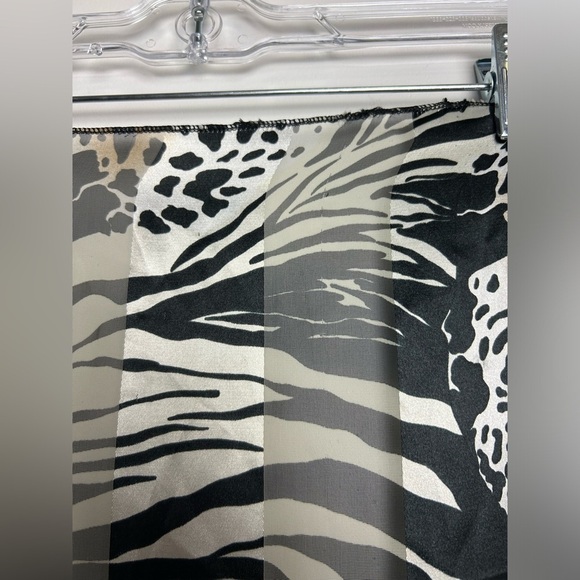 Vintage Y2K 90s Boho Leopard Print Graphic Silk blend Satin unbranded Scarf - Picture 9 of 13